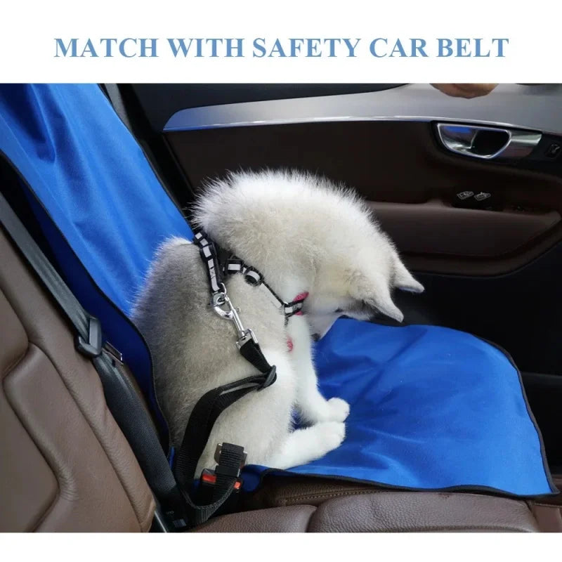 Waterproof Folding Dog Car Seat Cover — Front & Rear Carrier Mat for All Cars