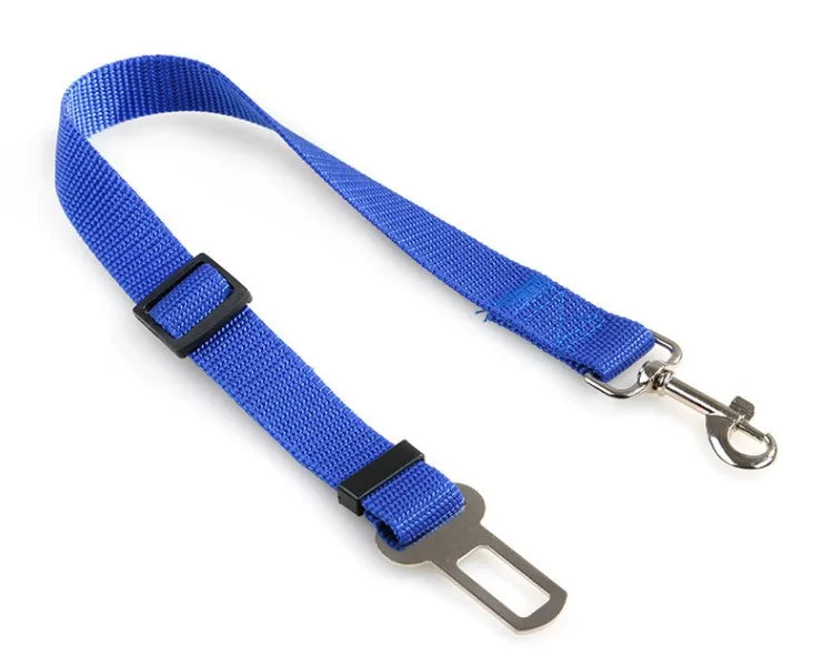 Universal Dog & Cat Car Safety Buckle Clip — Adjustable Nylon, 9 Sizes