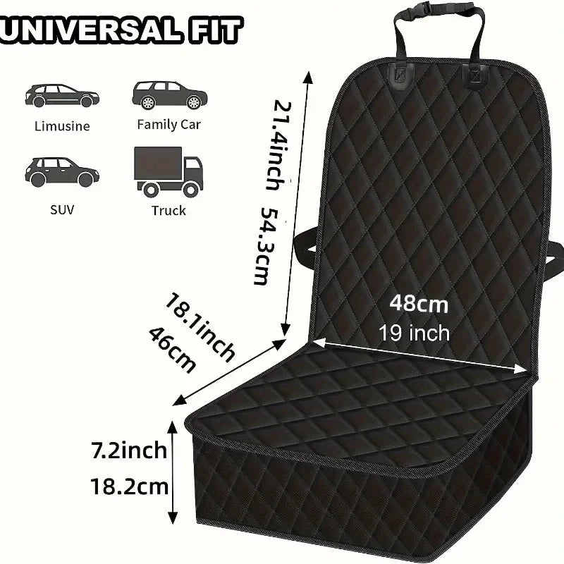 Dog Front Passenger Seat Protector — Non-Slip Waterproof Car Seat Cover