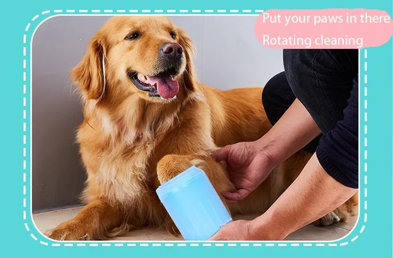 Portable Dog Paw Cleaner Cup — Soft Silicone Foot Washing Brush, 9 Sizes