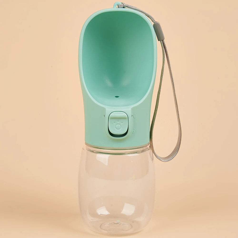 Portable Dog Water Bottle with Flip Bowl — Leakproof, 18 Colors Available