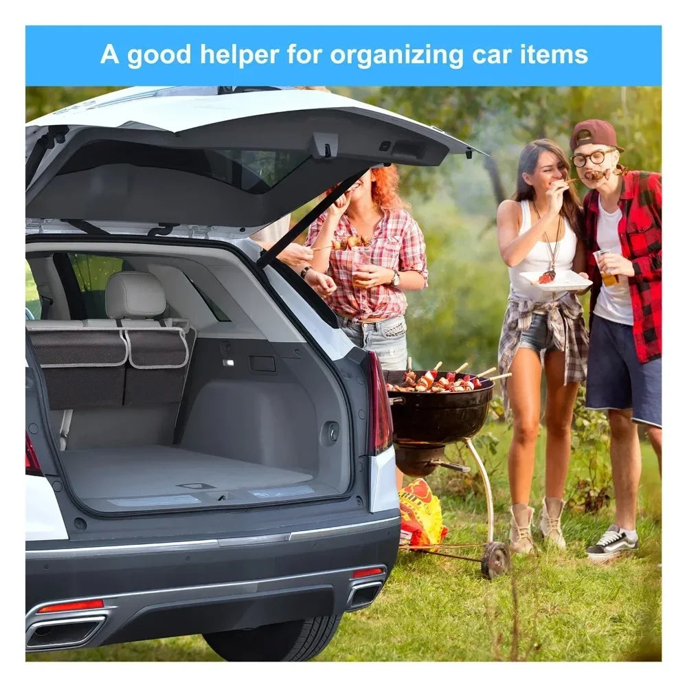 SUV Backseat Trunk Organizer — Durable Multi-Pocket Hanging Storage Bag