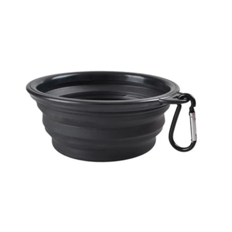 Portable Collapsible Dog Travel Bowl — TPR Silicone Food & Water Feeder, 9 Sizes